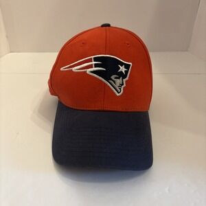 NFL New England Patriots Red Adjustable Hat Ball Cap Embroidered Logo Hook Latch